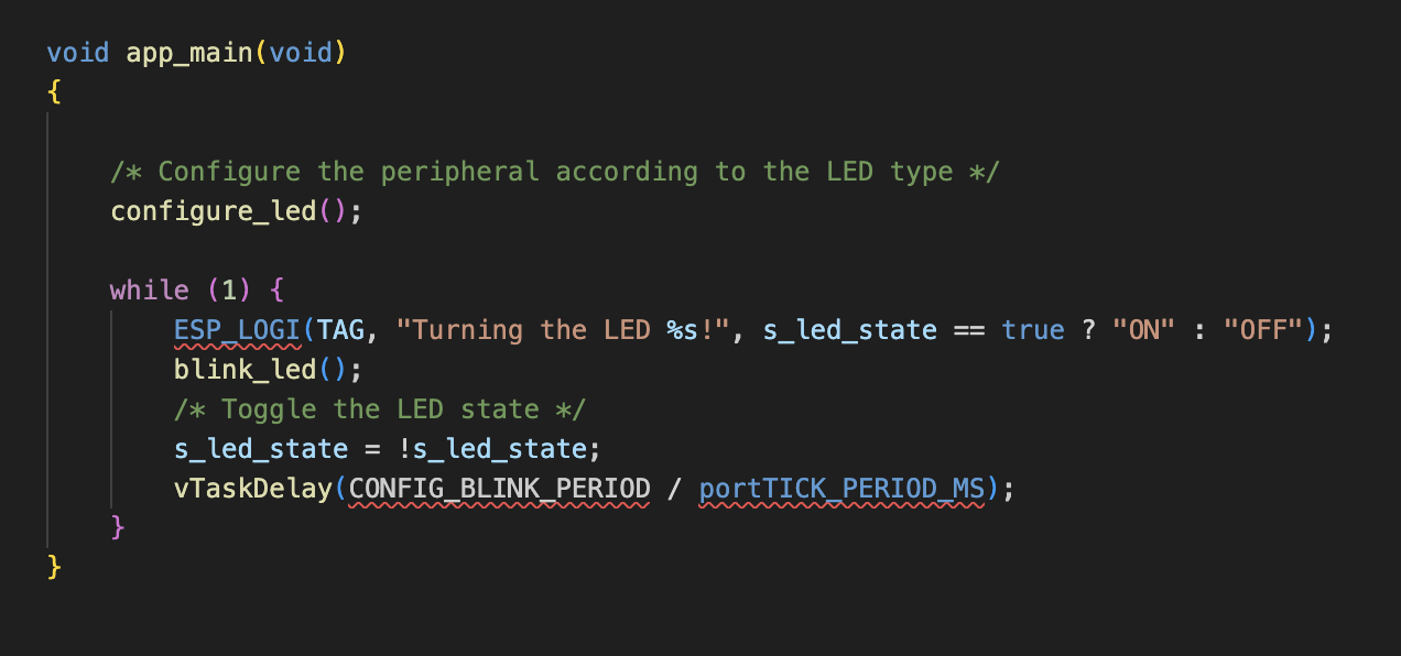 esp32 C/C++ configuration